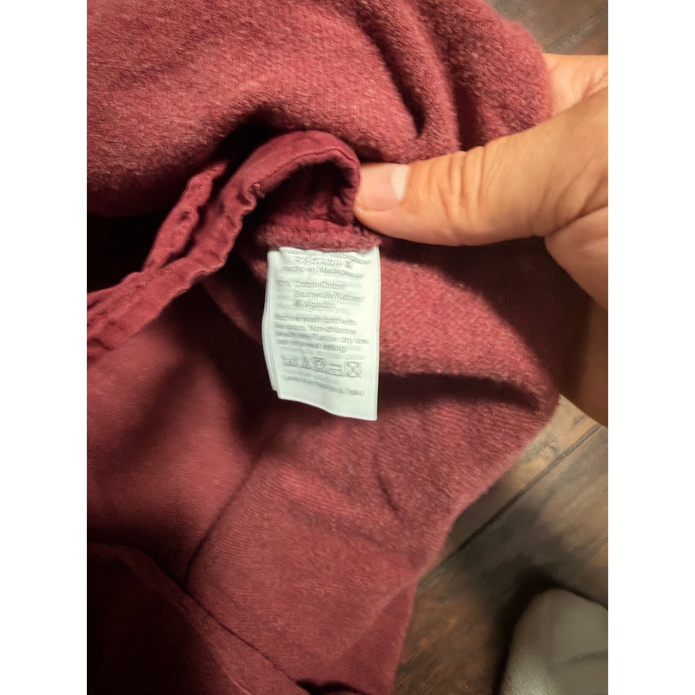 Madewell Burgundy Flannel Button Down Shirt Cotton Long Sleeve Wine Red Small‎ - Picture 4 of 5